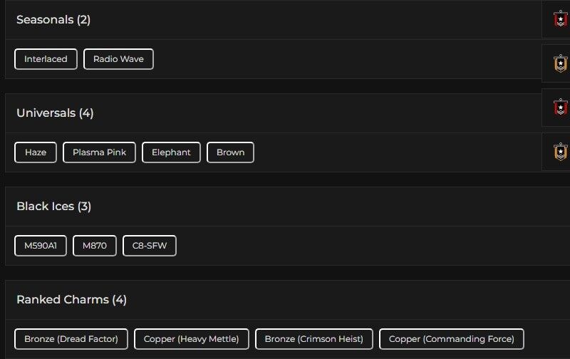 Level 108 | Ranked Ready | 3 Black Ice | 4 Universal | #9481