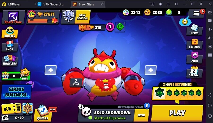 Brawl Stars Account (IOS/ANDROID) – 114 SKINS | 6 HYPERCHARGE | 27,671 TROPHIES | 81 BRAWLERS | 0 PRESTIGE | 11 MAX BRAWLERS | 20K