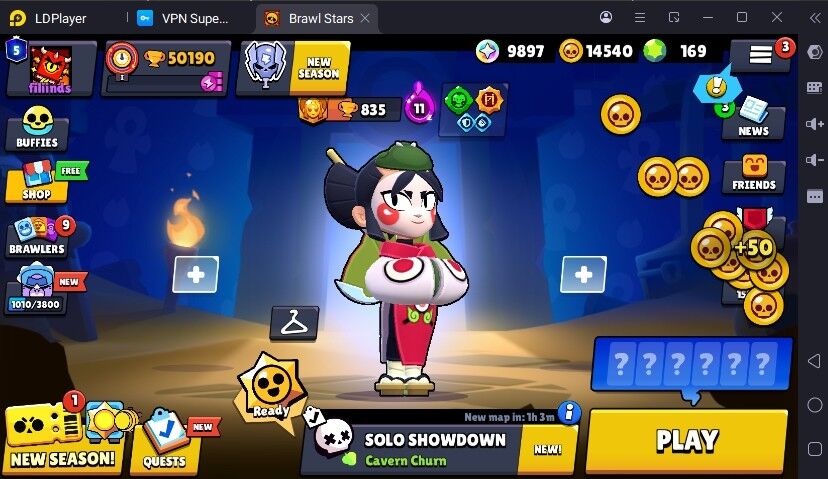 241 SKINS 🔥 24 HYPERCHARGE 🔥 50.190 TROPHIES 🔥 94 BRAWLERS 💜 5 PRESTIGE 💜 30 MAX BRAWLERS 🔥 50K