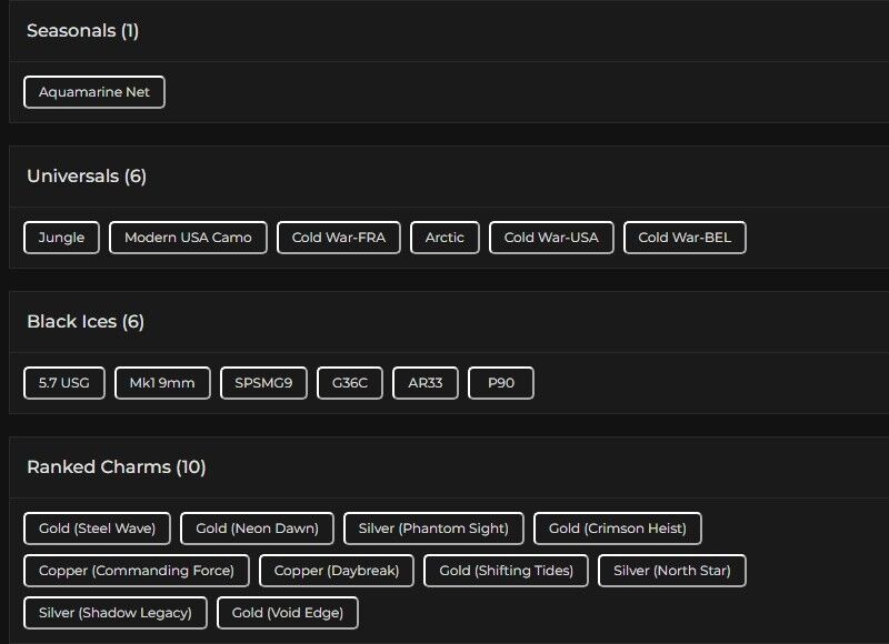 Level 210 | 5x Gold | 6 Black Ice | 6 Universal | #4927 Level 210 | 5x Gold | 6 Black Ice | 6 Universal | #4927