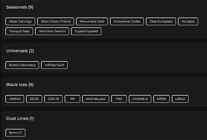Level 90 | Ranked Ready | 9 Black Ice | 2 Universal | #3210
