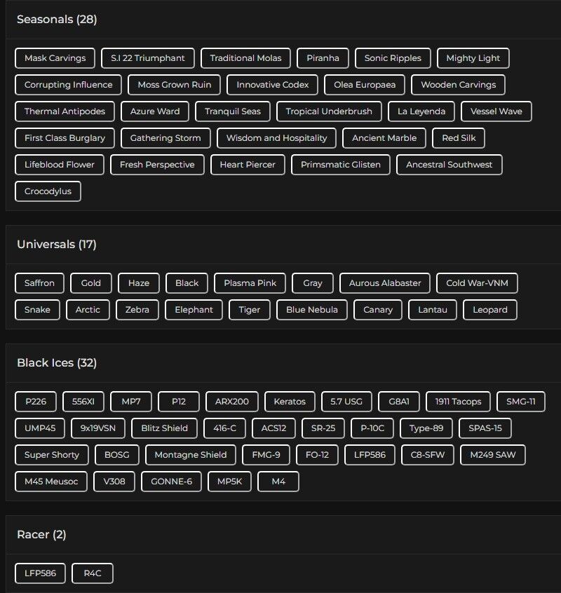 Level 301 | 4x Gold | 32 Black Ice | 17 Universal | 4 Elite | 11 Pro League | #4616