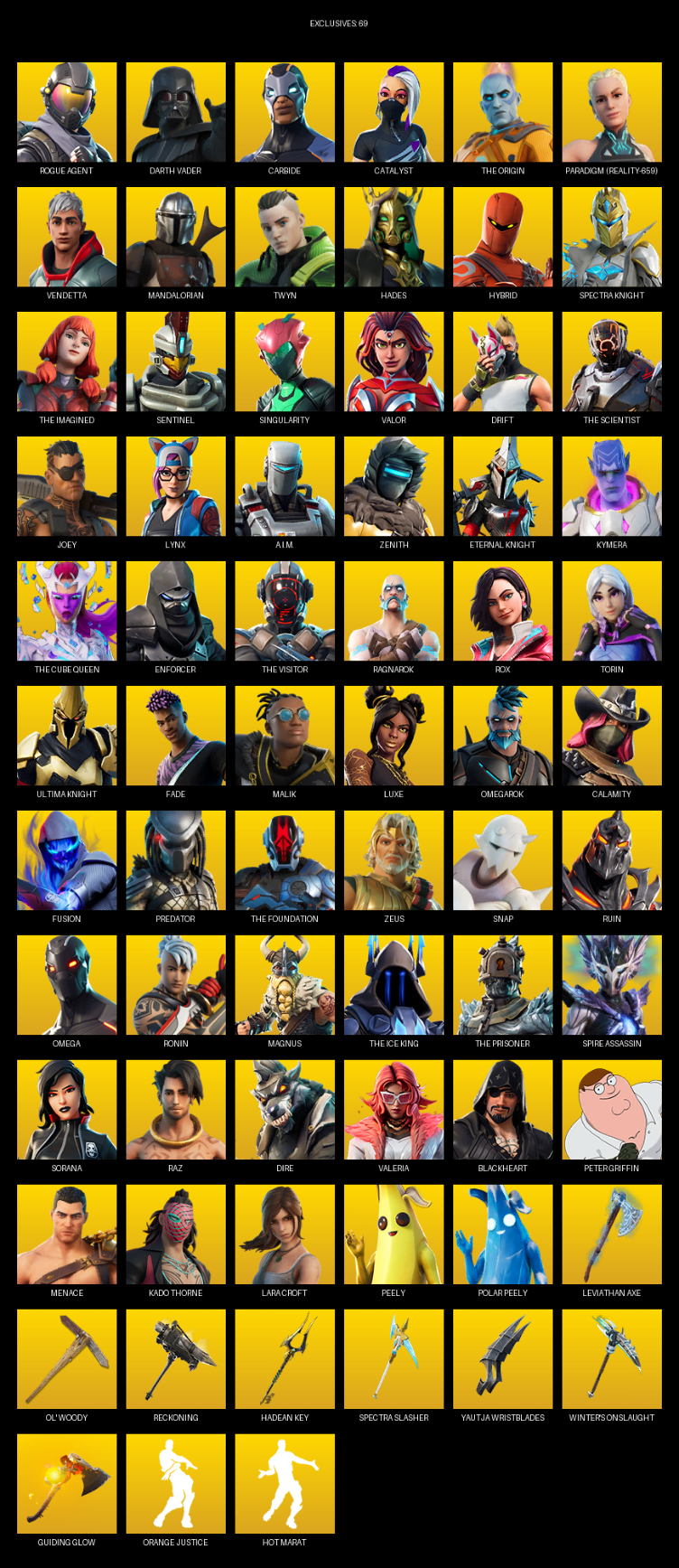 Fortnite Account ( PC ) (Leviathan Axe) (272 Skins)