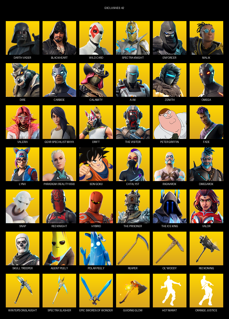 Fortnite Account ( PC ) (Omegarok) (111 Skins)