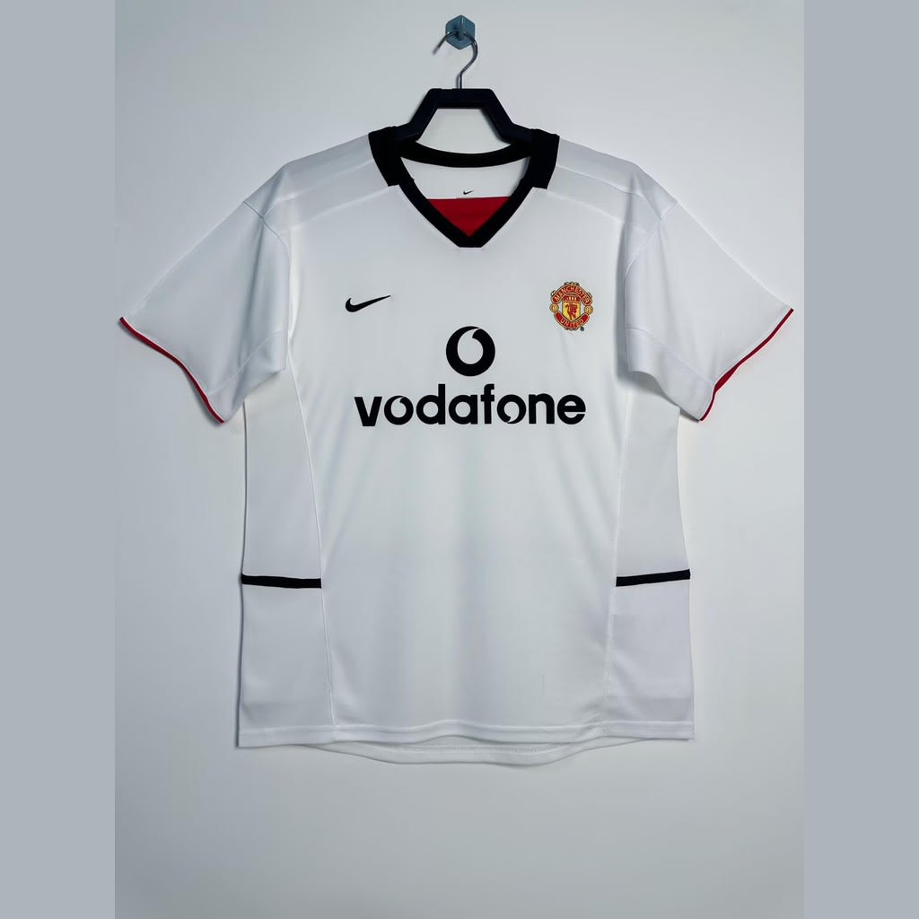 Man u White Vodafone BLACK - RED V-Neck 02 - 03