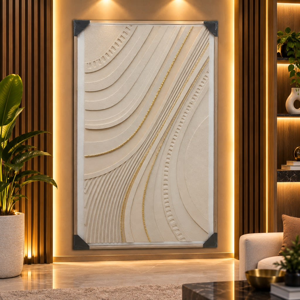 Gypsum On Canvas (80cm by 120cm)