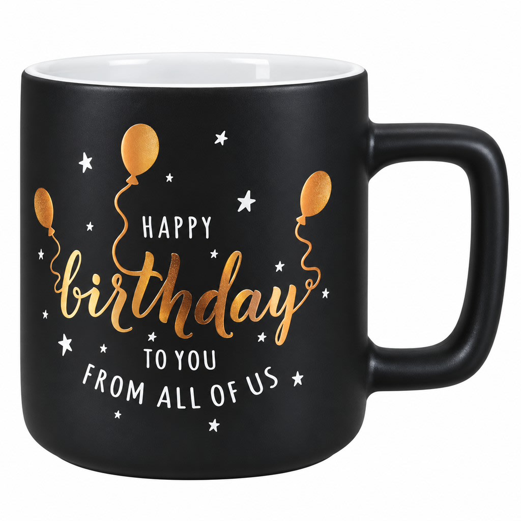 Happy Birthday Mug (Black)
