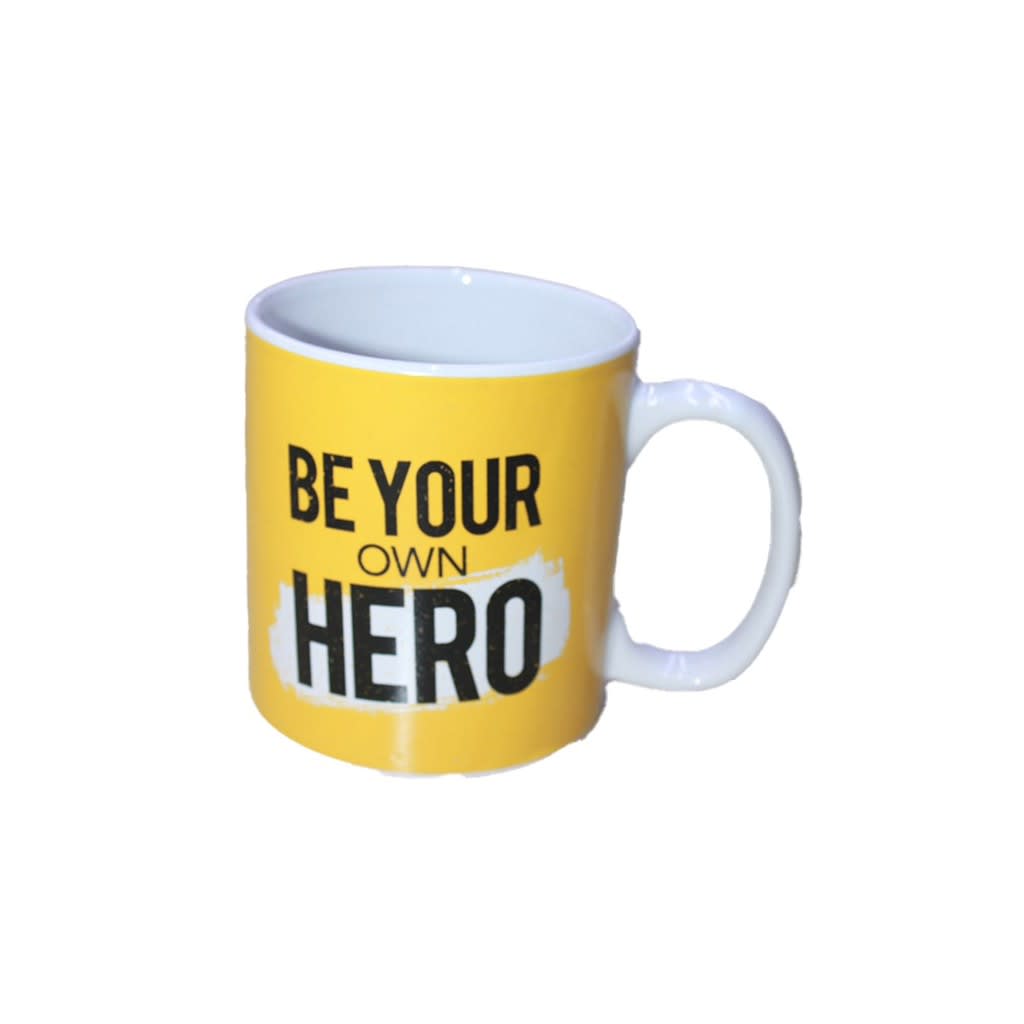 Ceramic Message Mugs (Yellow & Gold)