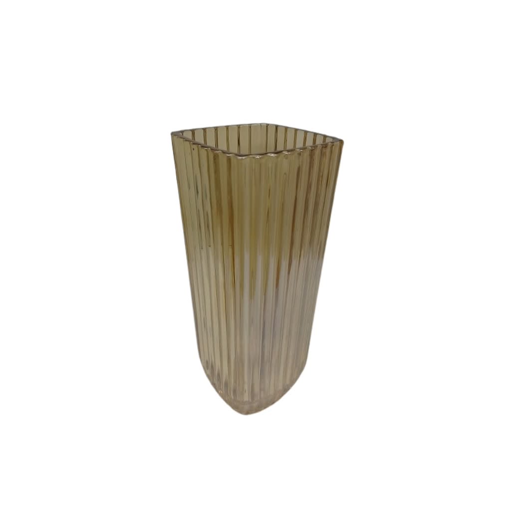 Golden Glass Vase (Grey)