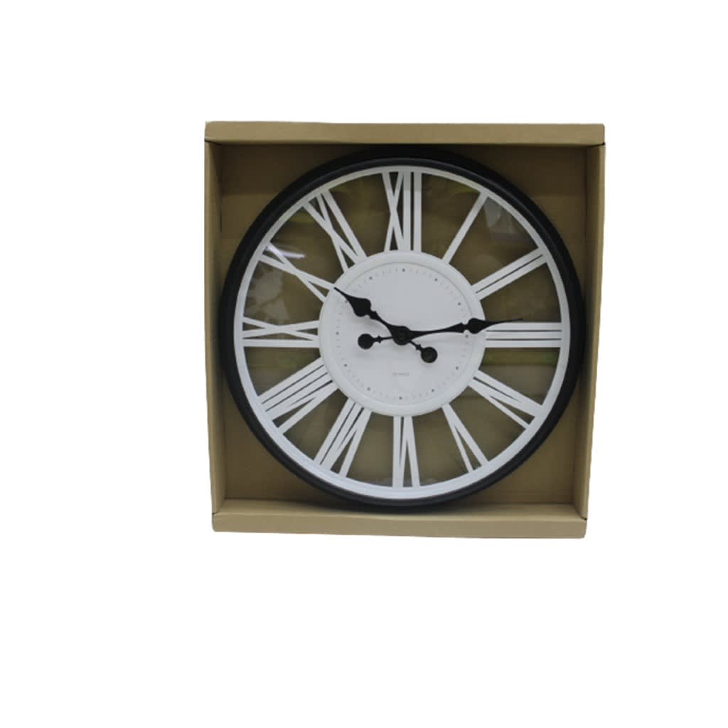 Non-Ticking Wall Clock (Black)