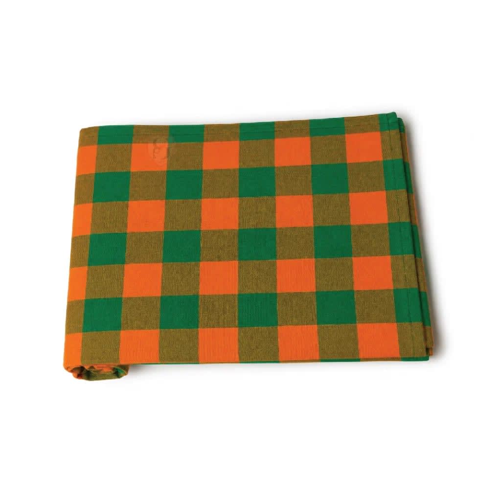 Maasai Shuka (Orange Green) - view 1