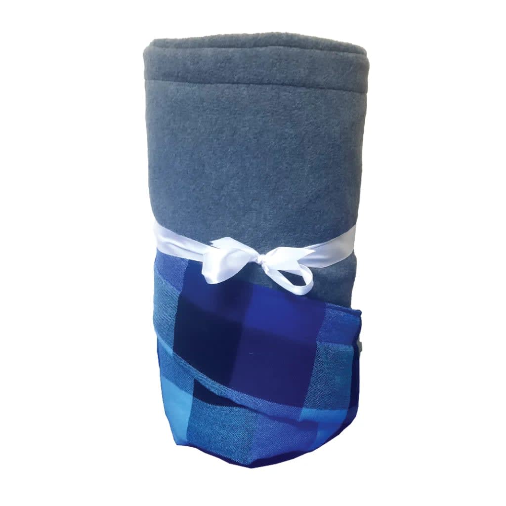 Maasai Fleece Blanket Heavy (Blue Ivy) - view 1