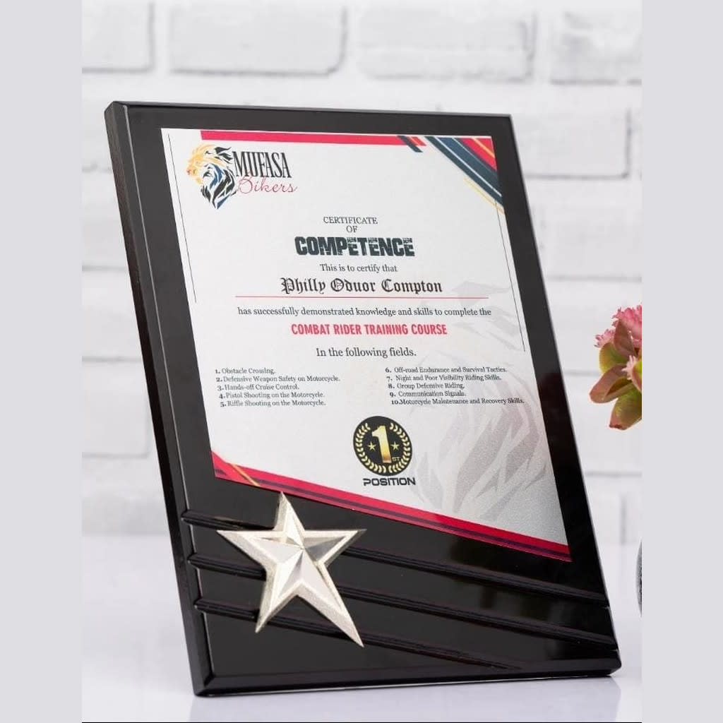 Rectangular Wooden Awards with Star - view 1