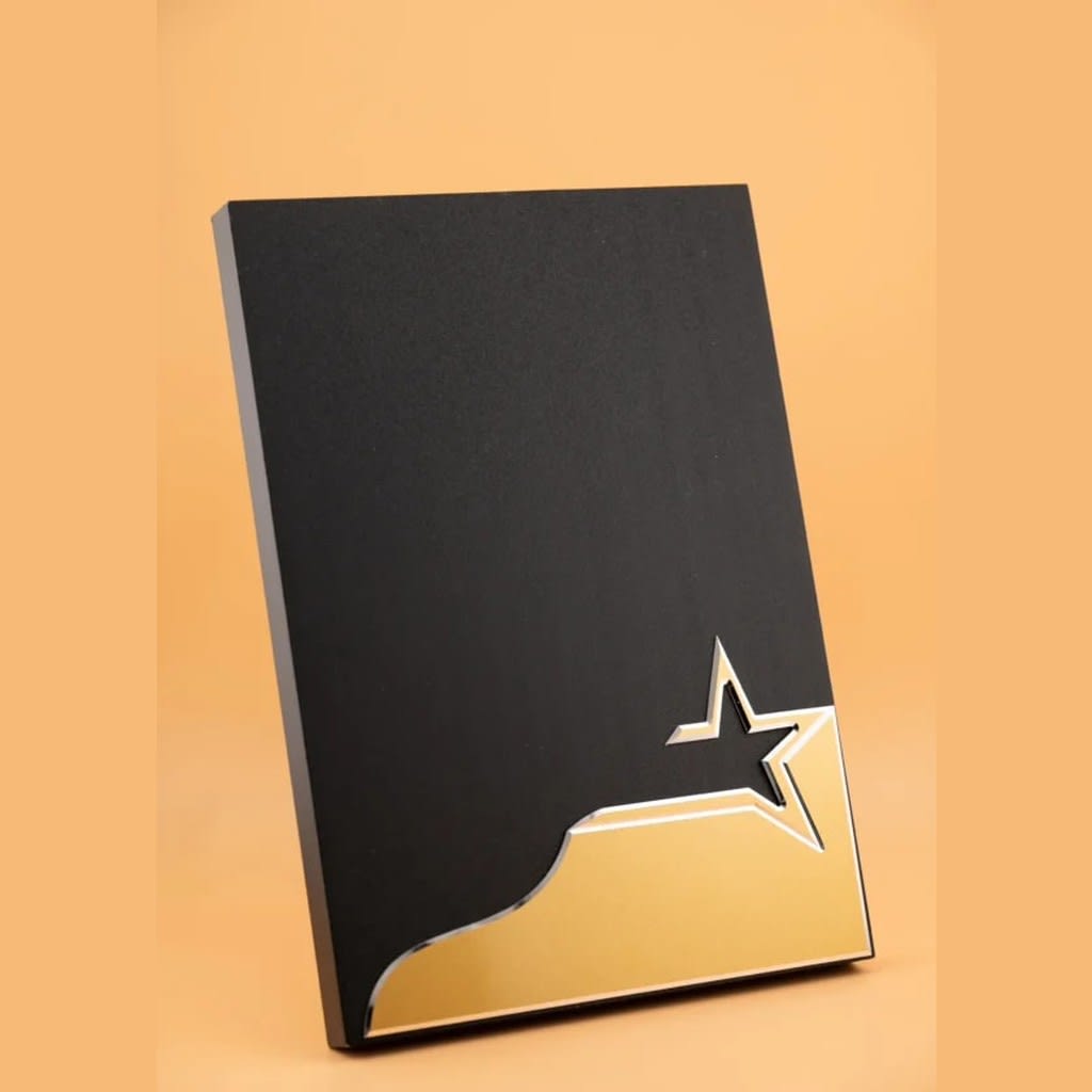 Rectangular Black Wooden Award A5 - view 1