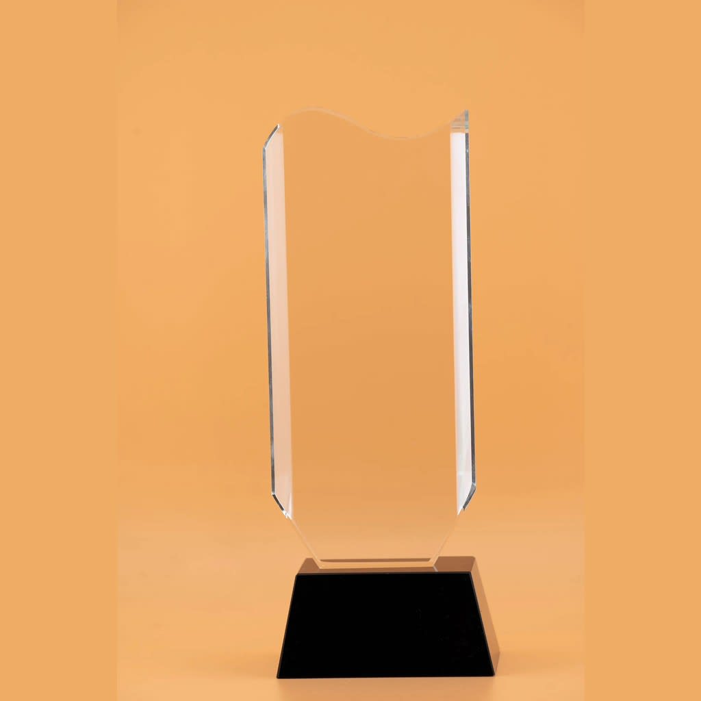 Long Top Curved Glass Award - view 1