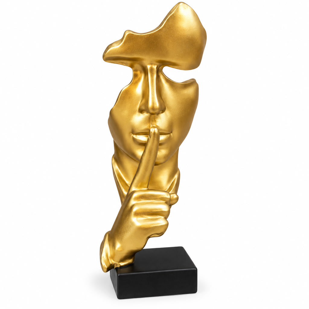 Gold Face Statue - view 1