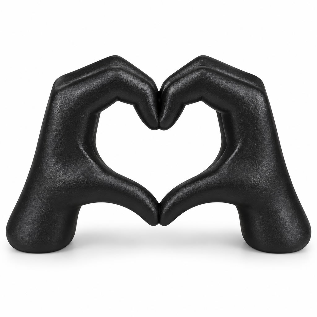 Heart Hand Sculpture - view 1