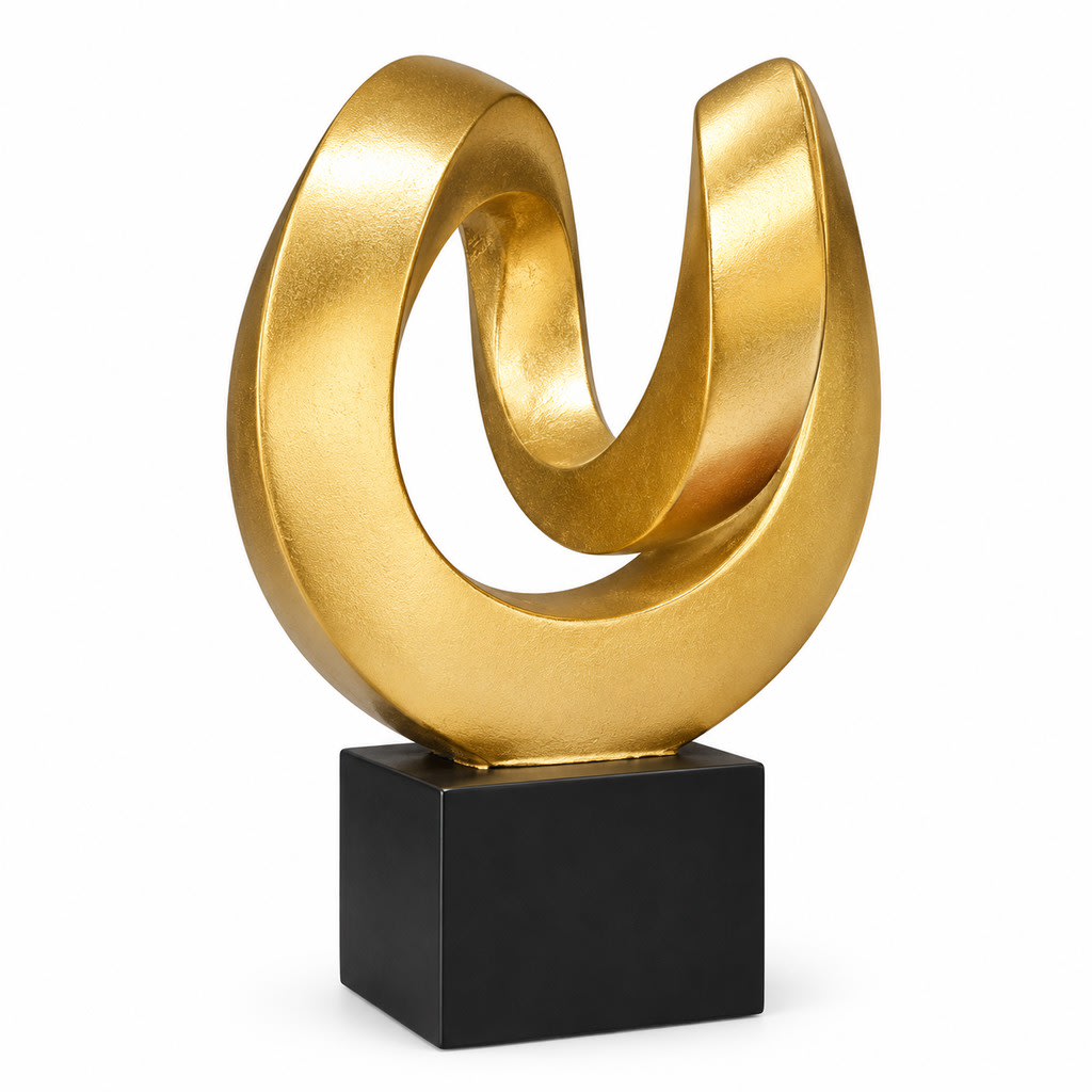 Abstract Gold Sculpture - view 1