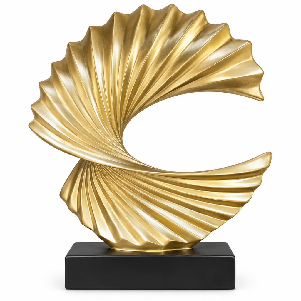 Gold Wave Statue - view 1
