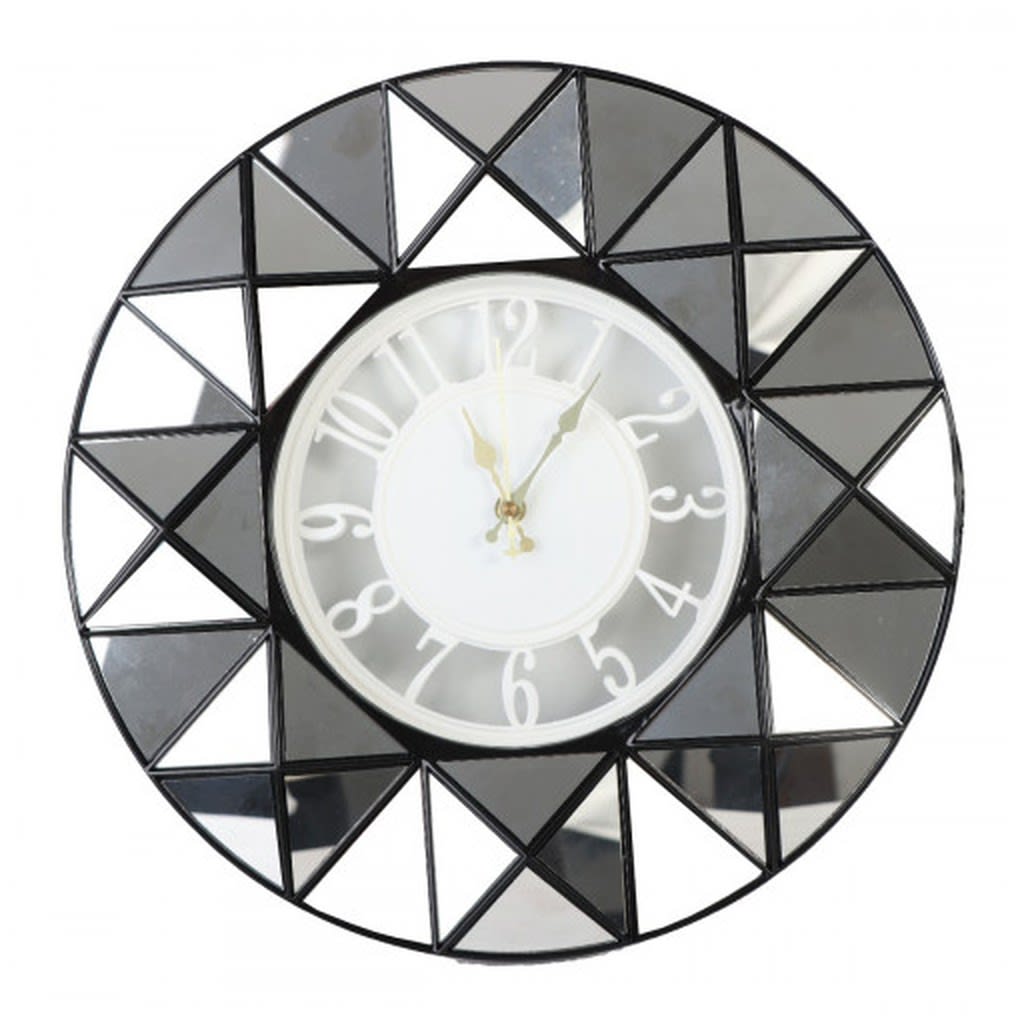 Round wall clocks with triangular mirrors - view 1