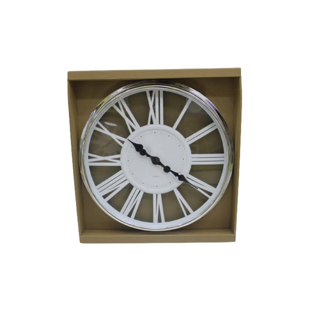 Non-Ticking Wall Clock (Brown) - view 1