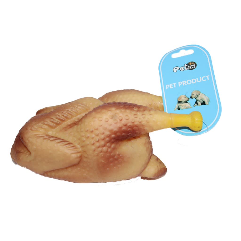 Dog toy in shape of grilled chicken - view 1