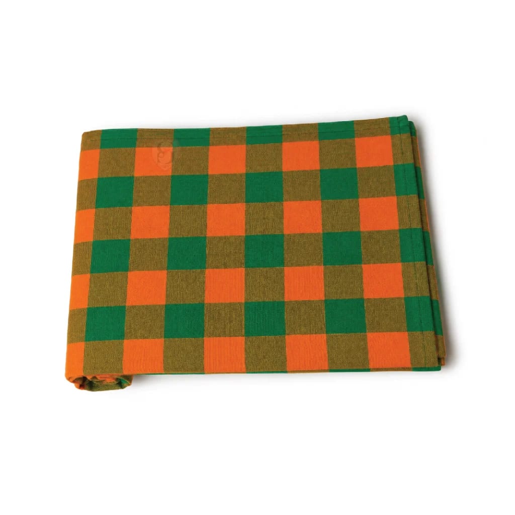 Maasai Shuka (Orange Green)