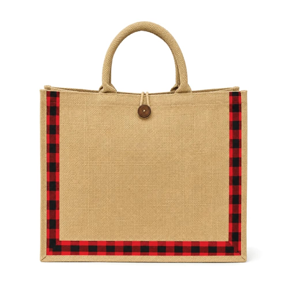 Eco-friendly Jute Bag with Edged Maasai Strip