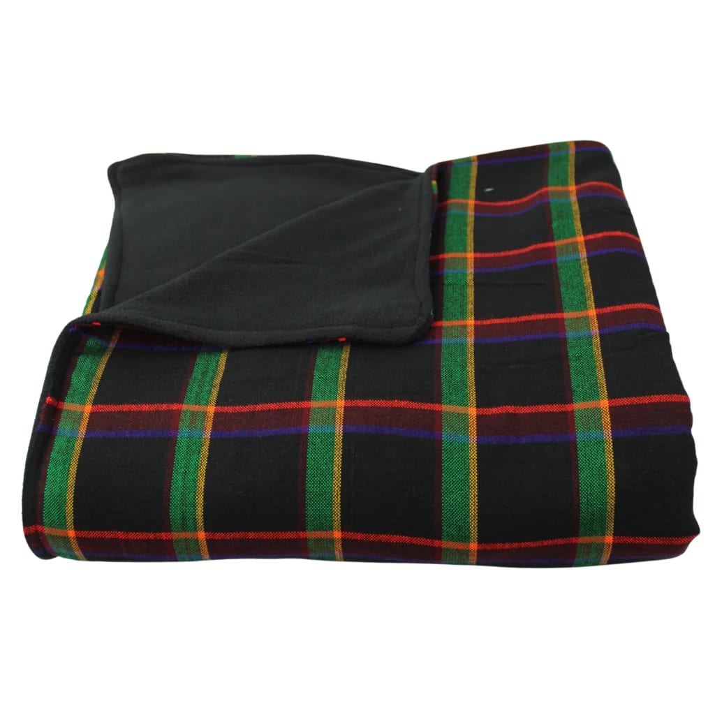 Maasai Fleece Blanket (Masala -Black)