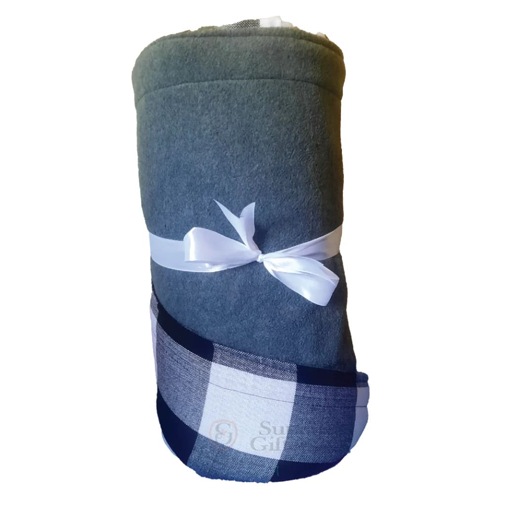 Maasai Fleece Blanket Heavy (Black and White)