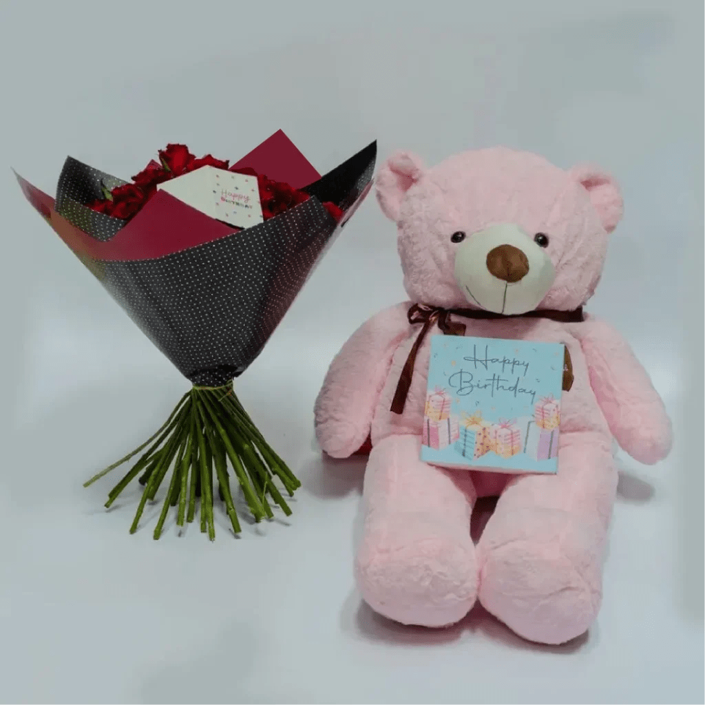 Snuggle and Red Roses Gift Set