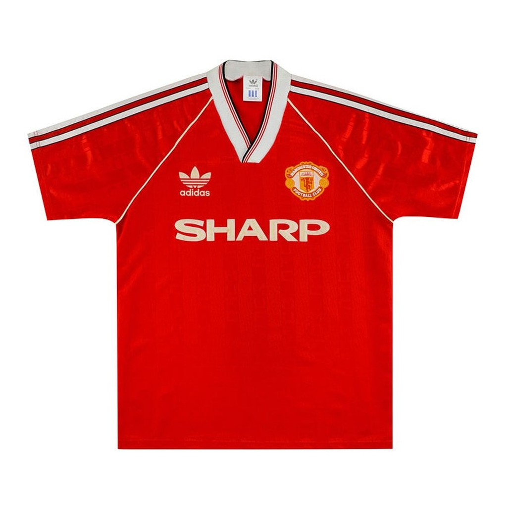 Man U Red Adidas V-Neck