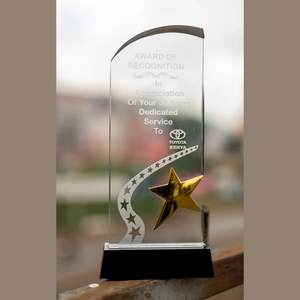 Sliced Glass Awards with Star