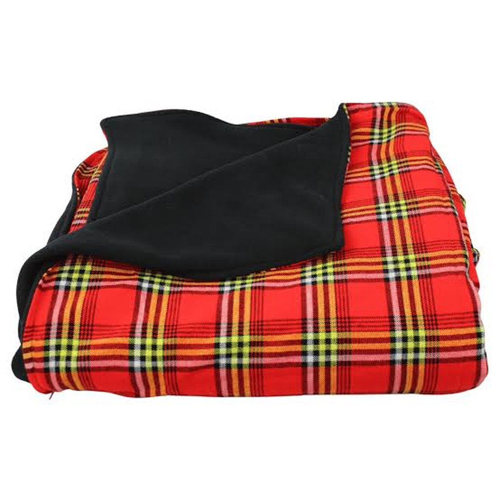 Maasai fleece Blanket Heavy (vibrant yellow-red shuka)