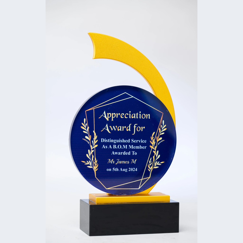 Circular Silver Finish Executive Awards