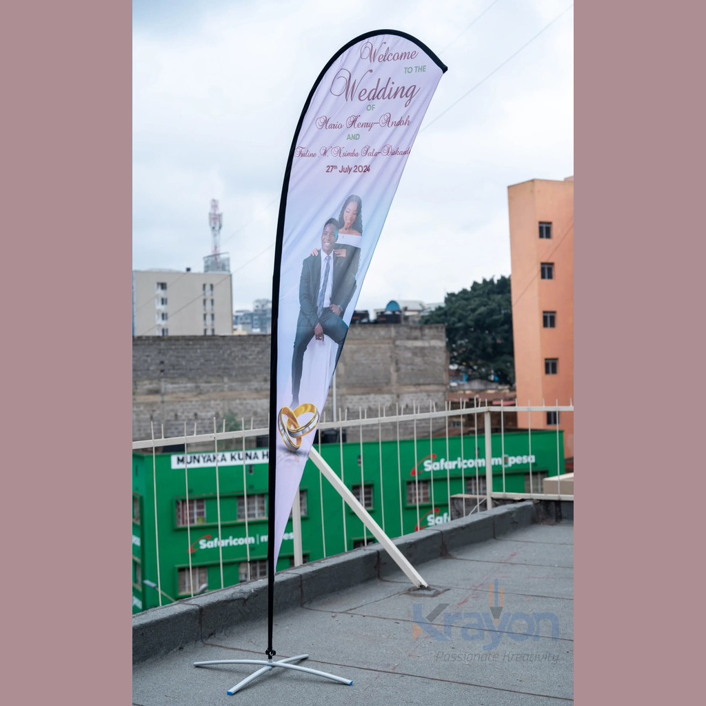 Floor Tear Drop Stands 5.5m