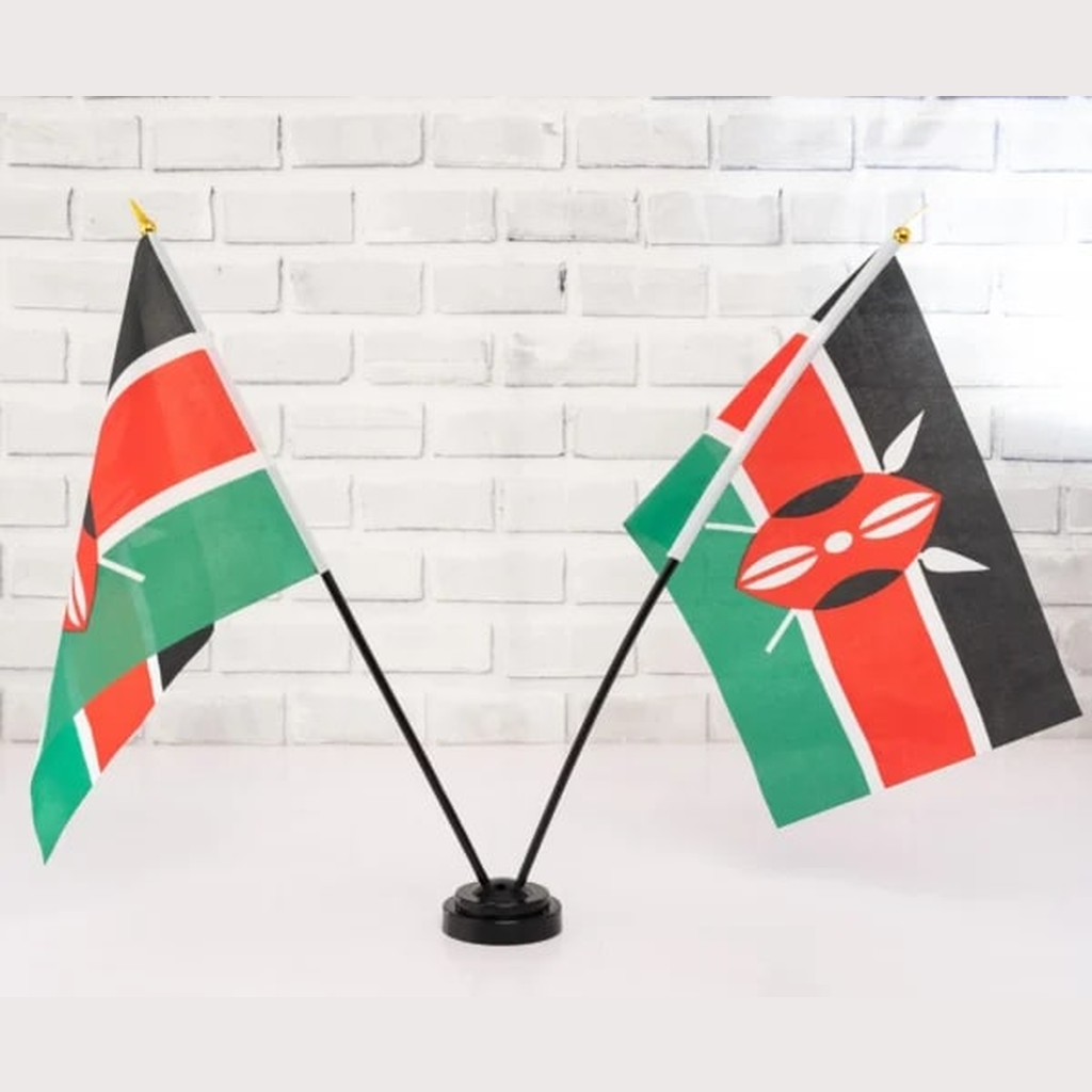 Double Sided Black Pole Flag Stand