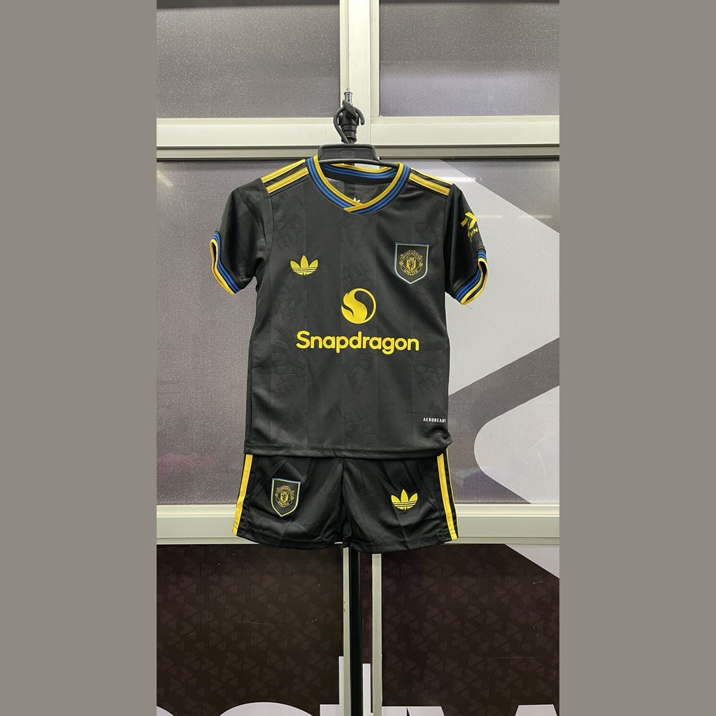 Man U Third 25 - 26 Kids (Black)