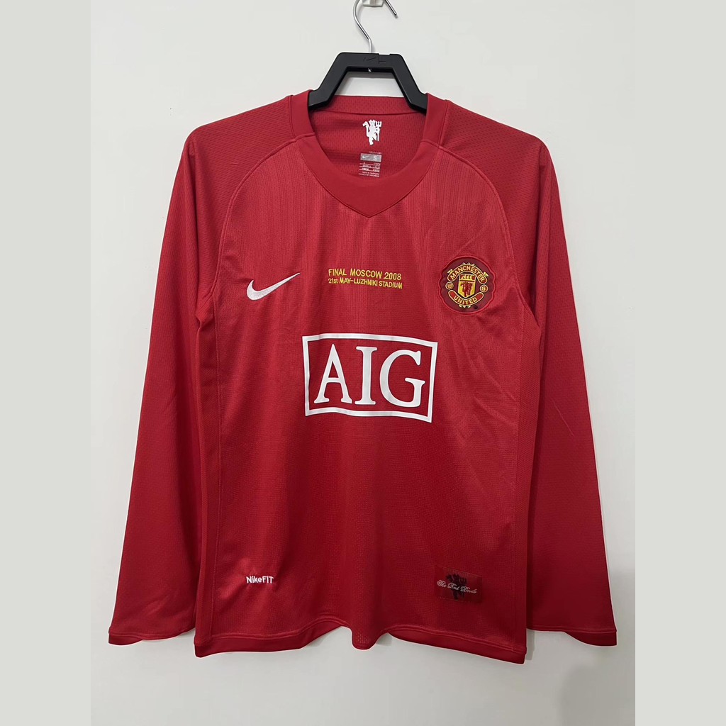 Man u AIG Red L - Sleeve 2008