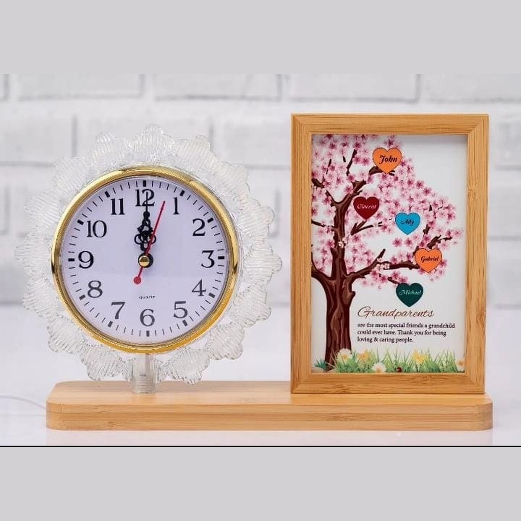 USB Photo Frame with Golden Clock