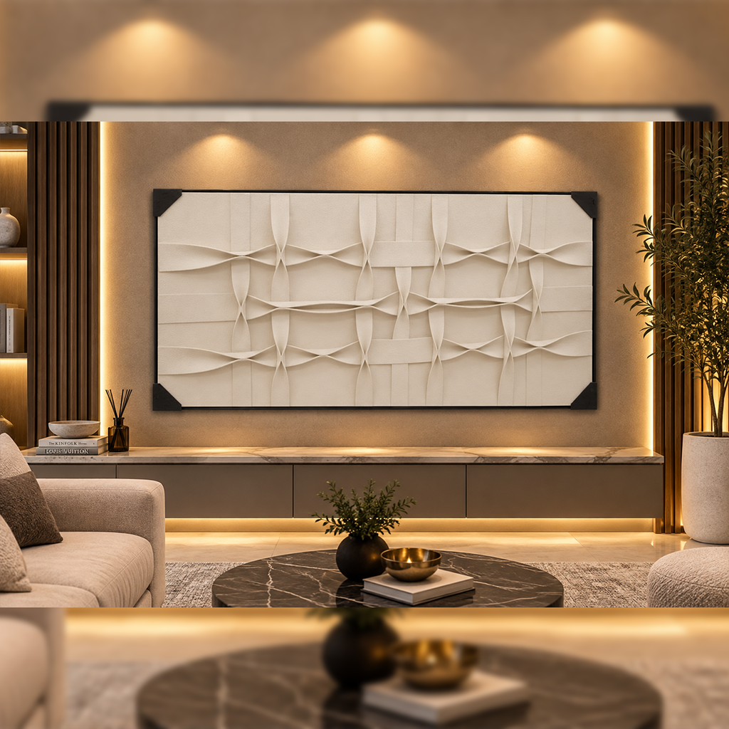 Canvas With Gypsum(120cm by 70cm) (Beige)