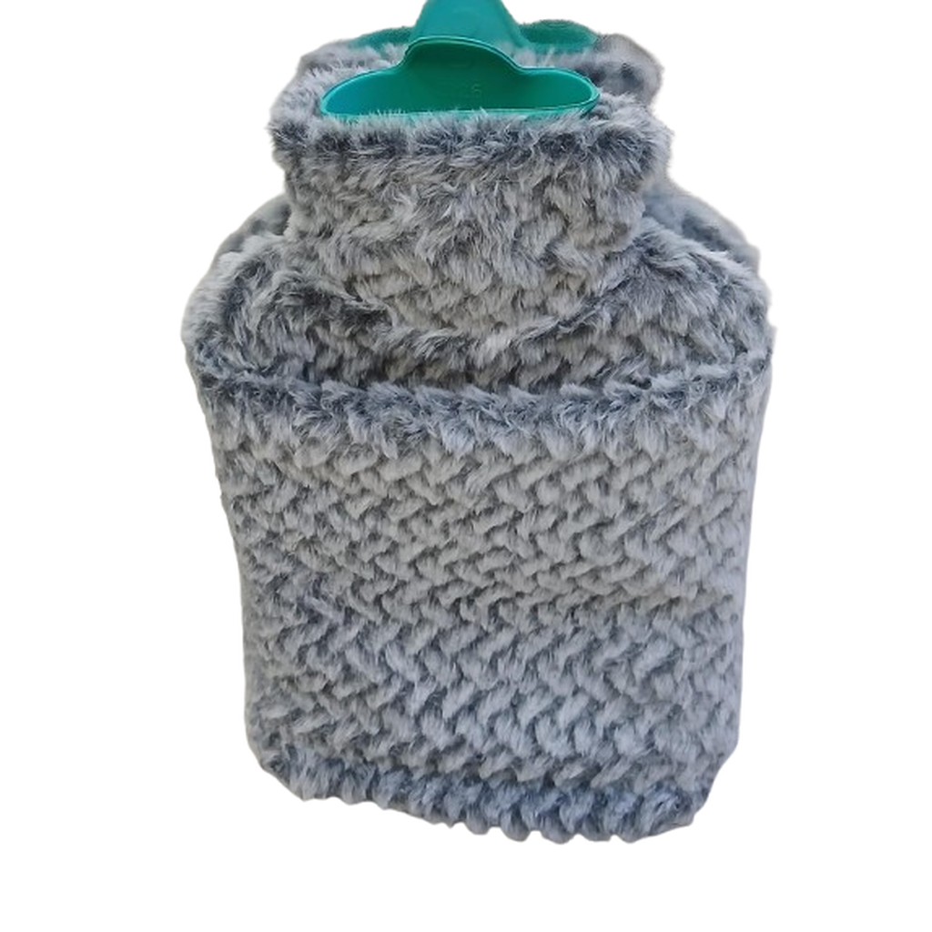 Hot water bottle (Grey & Silver, Design B)