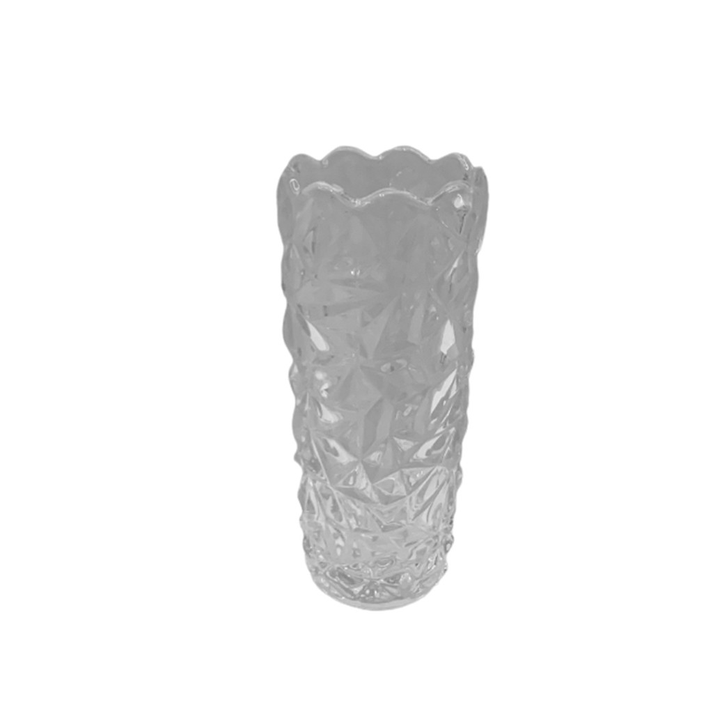 Crystal Glass Vase (Silver)