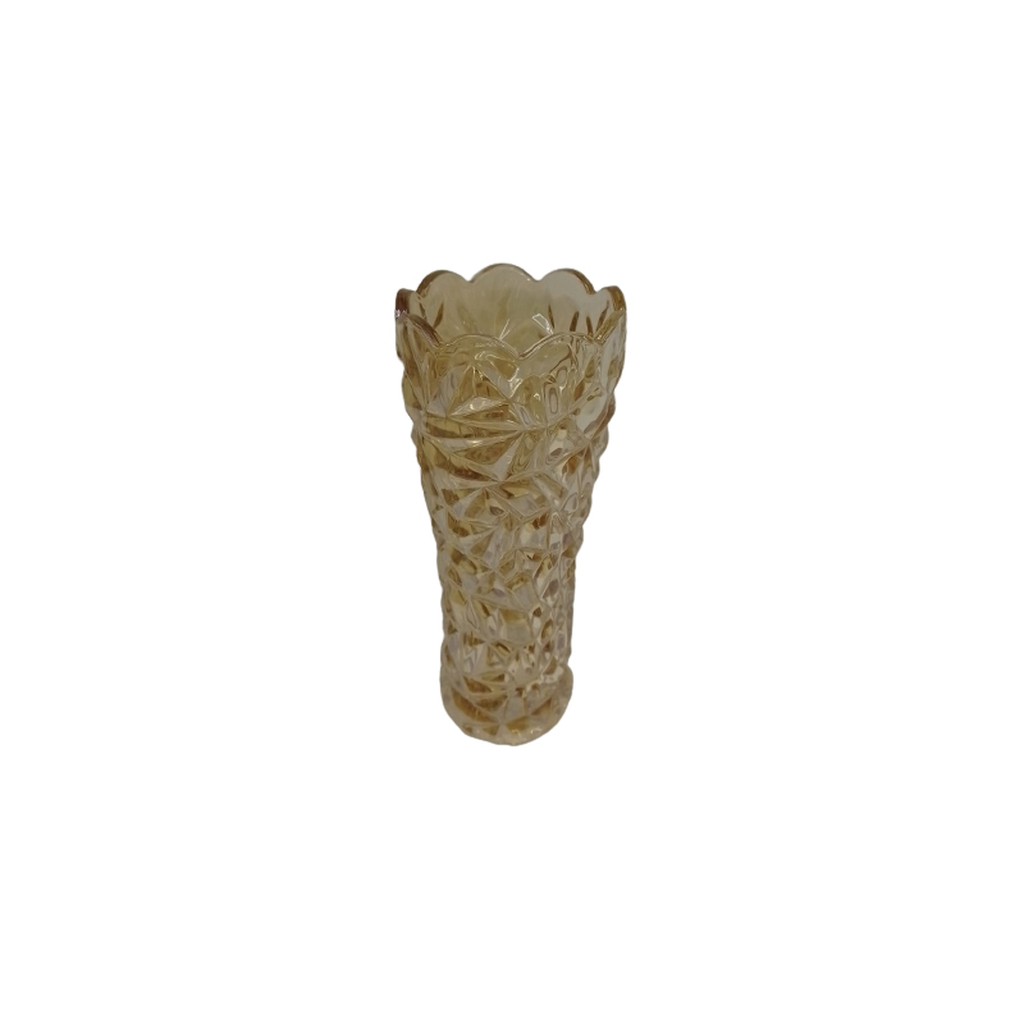 Golden Glass Vase (Grey & Olive)