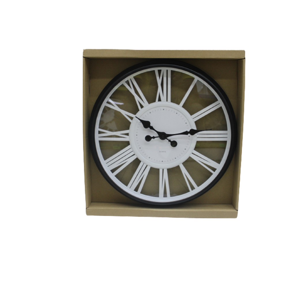 Non-Ticking Wall Clock (Black)