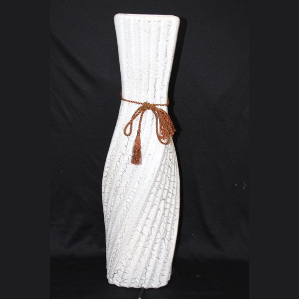 Long White Ceramic Vases