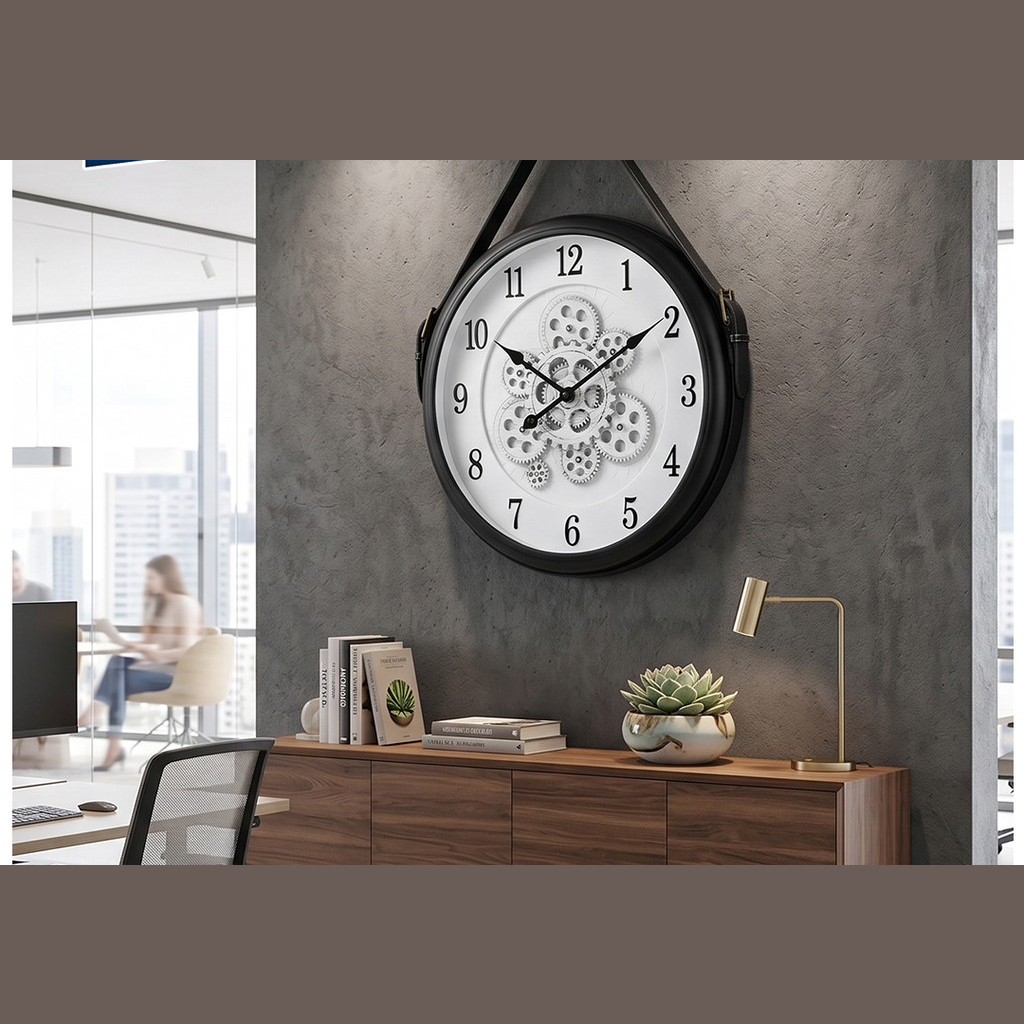 Wall Clock (Grey & Brown)