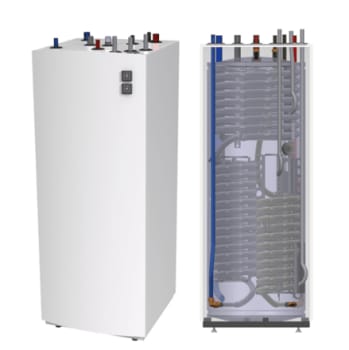 Borø akkumulatortank TIDA 300 liter – BF20/SOLR8 spiraler Ø22mm (600x637x1630mm) - 3bar