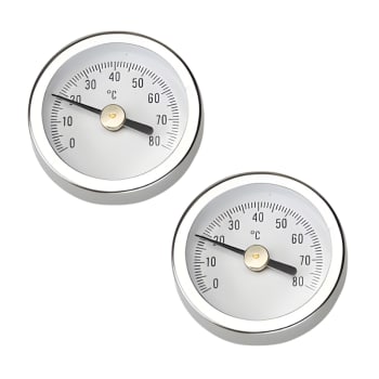 Termometer (2 stk) til kuleventilsett rett/albue (930950)