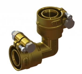 Skjøteunion albue 25 x 2,3mm m/ bolt, PN6 - PEX kulvertrør